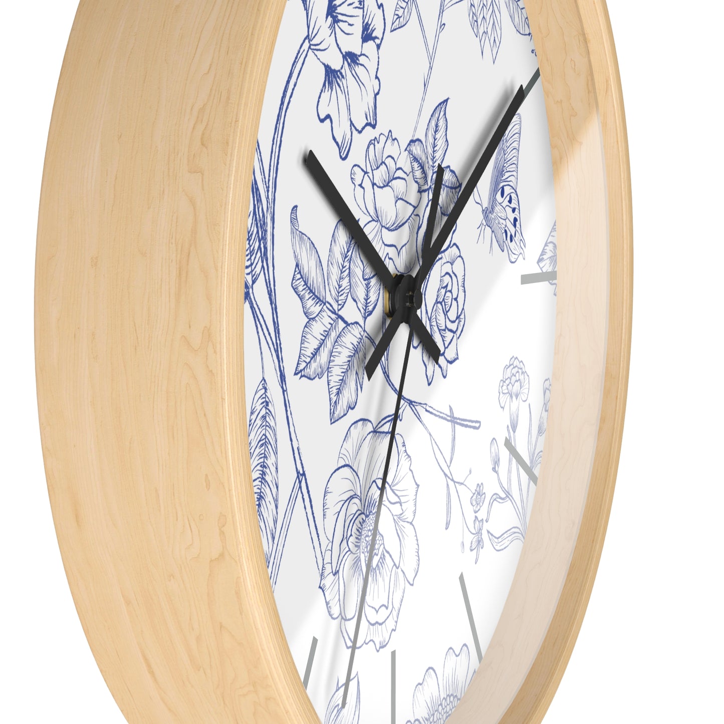 Floral Toile Wall Clock