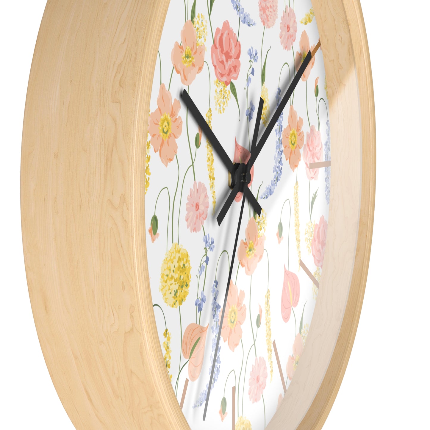 Bright Floral Wall Clock