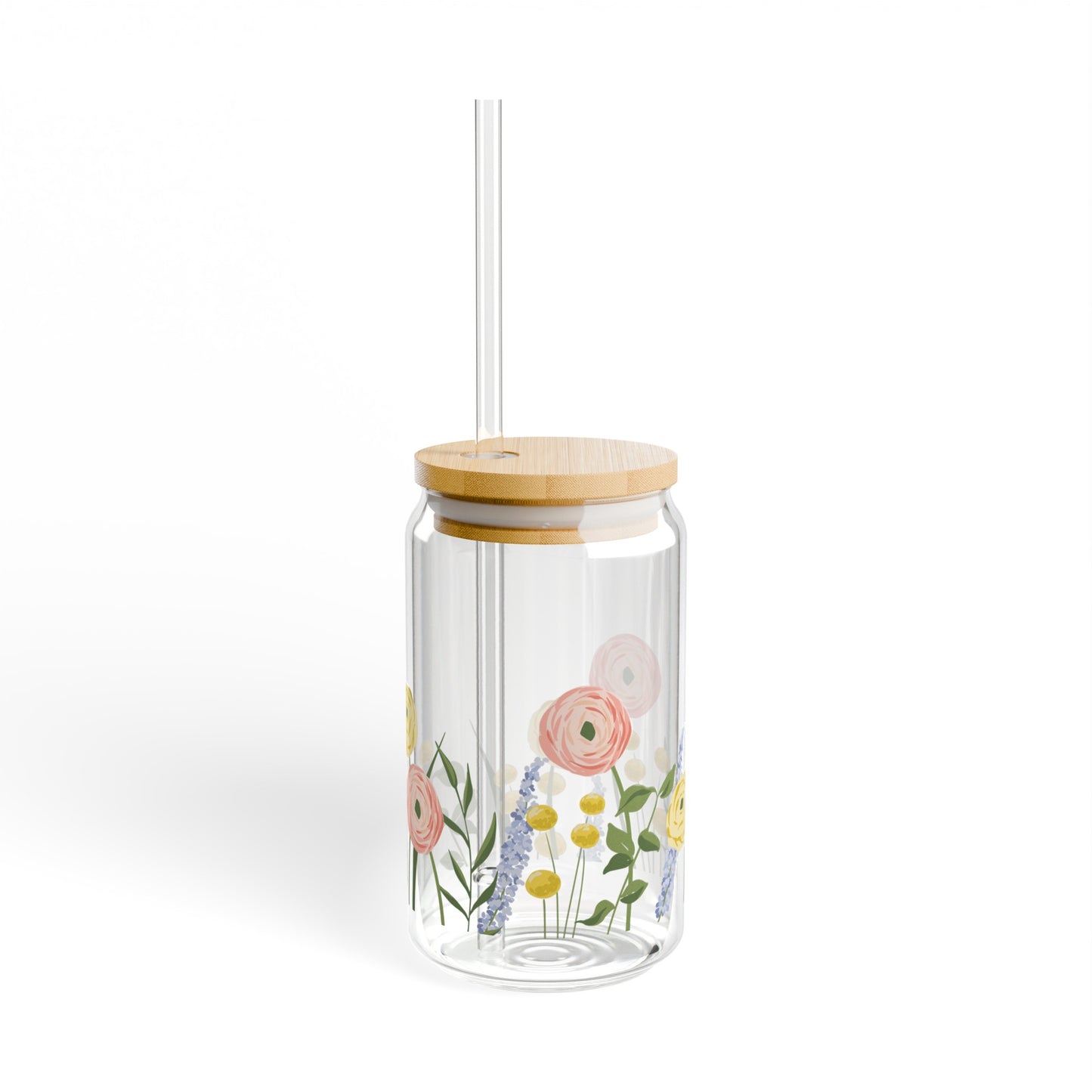 Flower Sipper Glass, 16oz