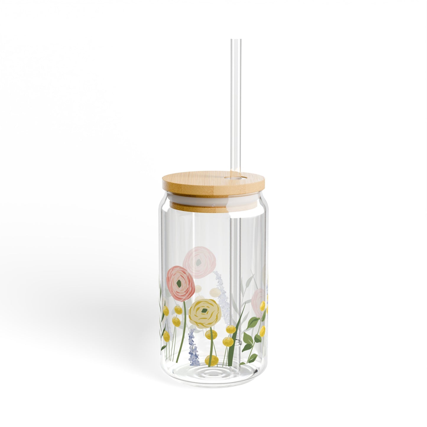 Flower Sipper Glass, 16oz