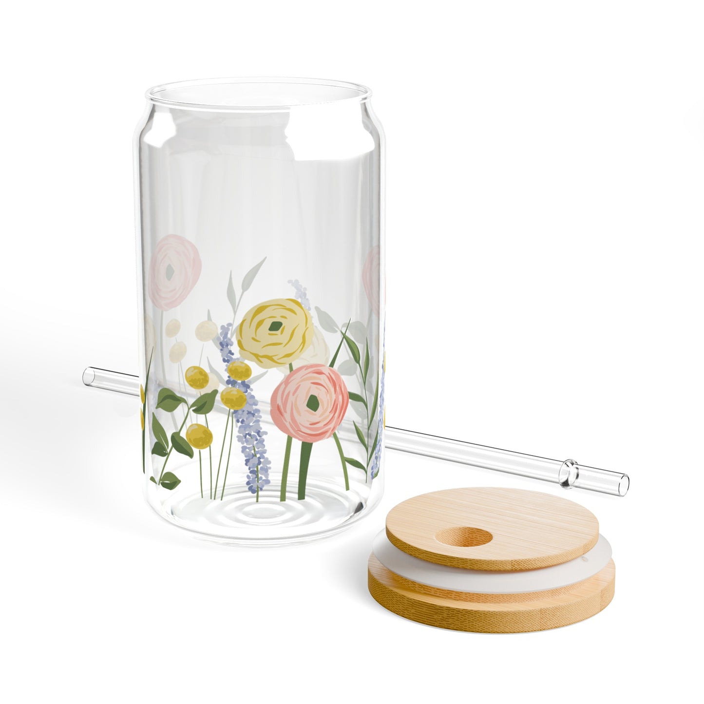 Flower Sipper Glass, 16oz