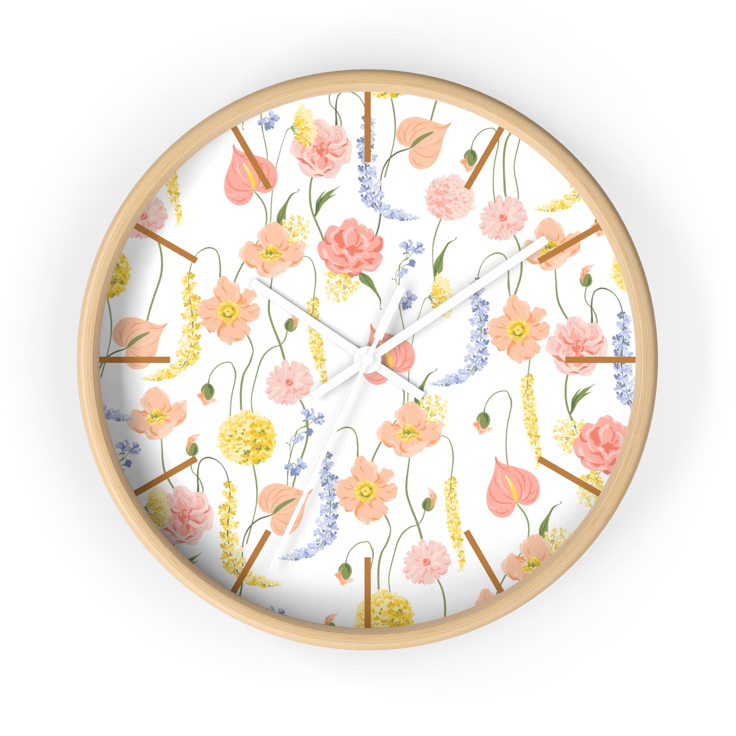 Bright Floral Wall Clock