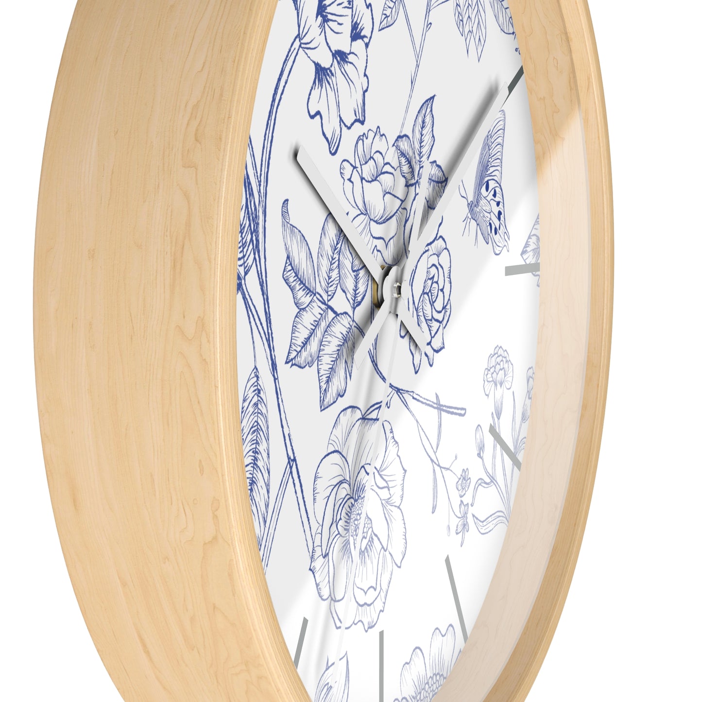 Floral Toile Wall Clock