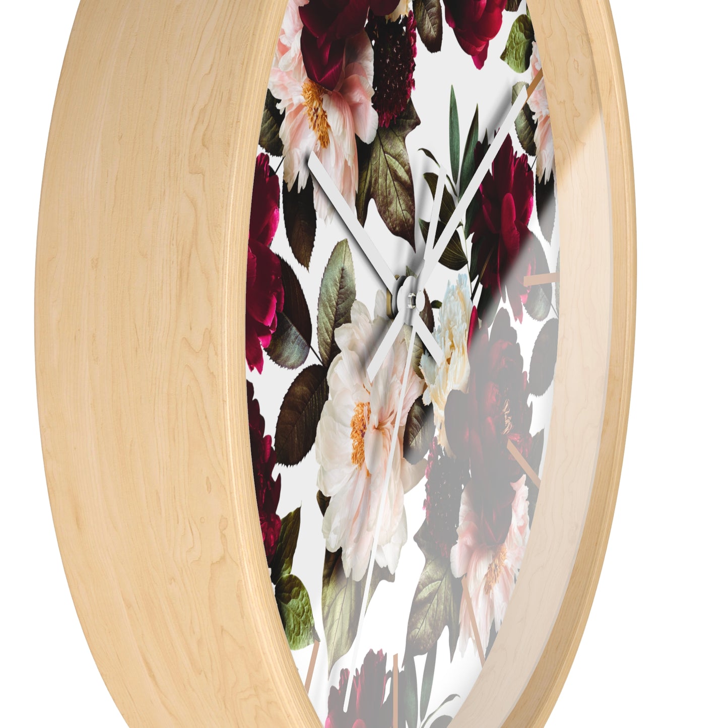 Dark Floral Wall Clock