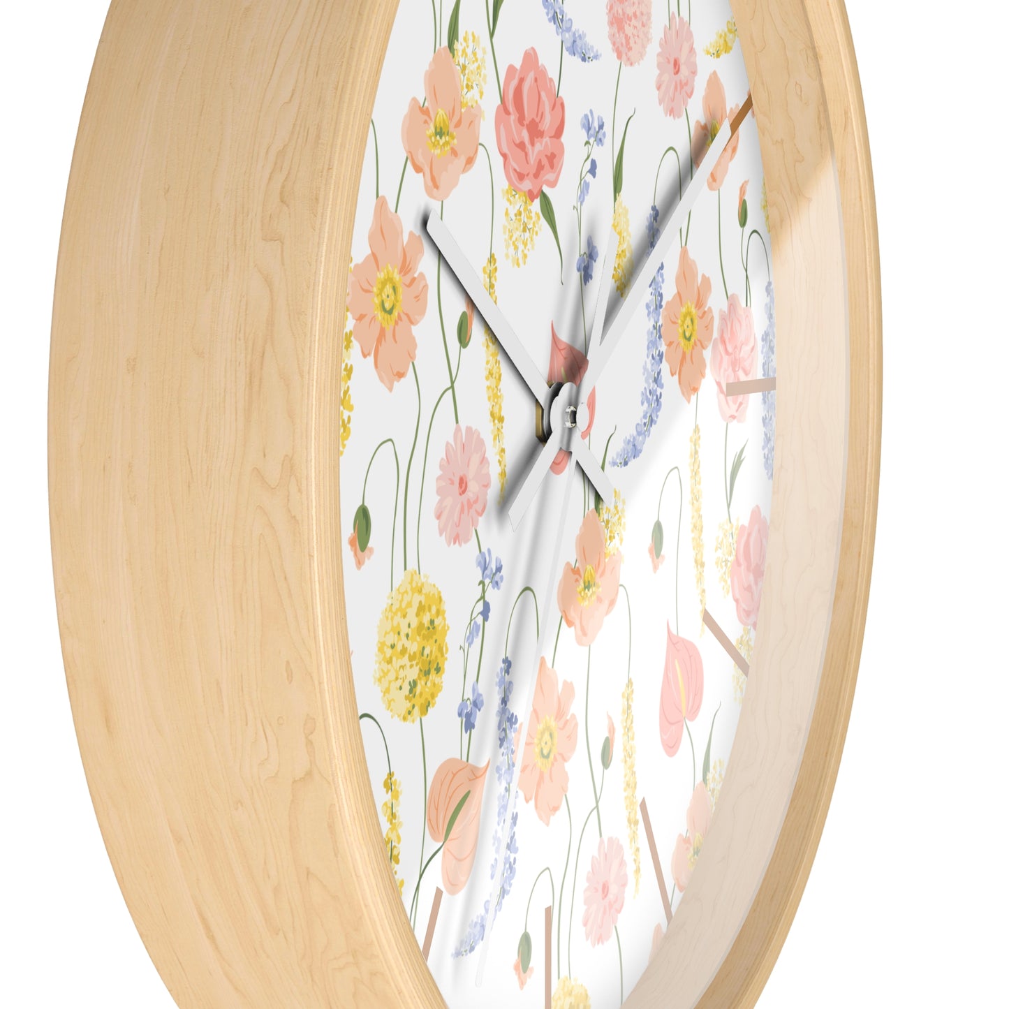 Bright Floral Wall Clock